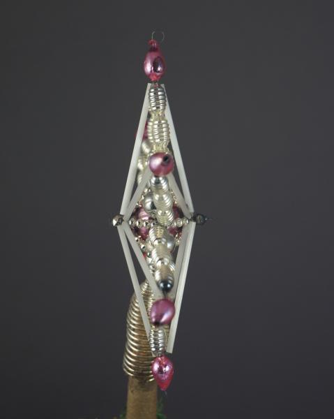 Antique beaded christmas tree topper, ca. 1930