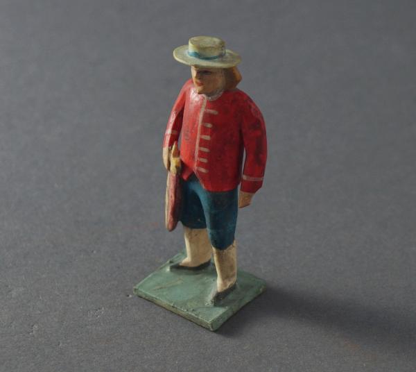 Grulicher Krippenfigur "Gabenbringer mit Fisch" (7 cm)