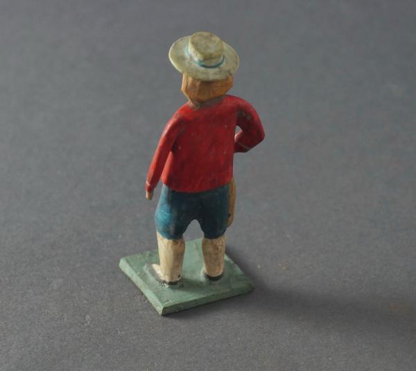 Grulicher Krippenfigur "Gabenbringer mit Fisch" (7 cm)
