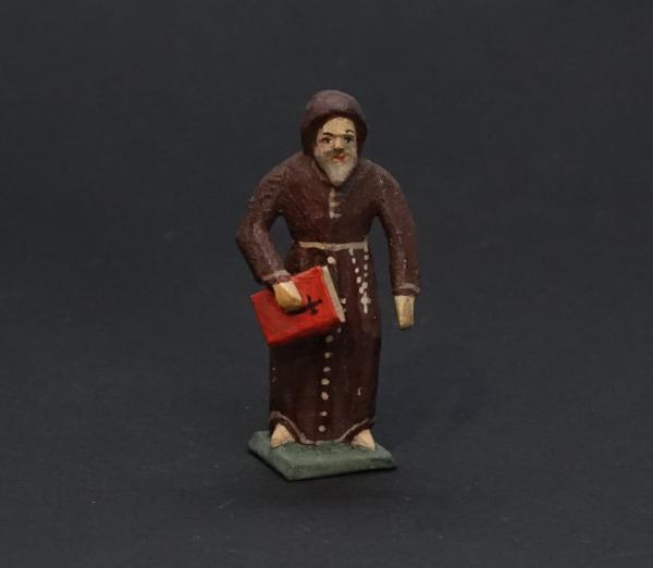 Grulicher Krippenfigur " Mönch mit Buch " (5 cm)