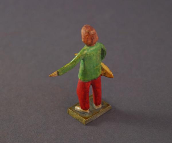 Grulicher Krippenfigur "Gabenbringer mit Brot" (5 cm)