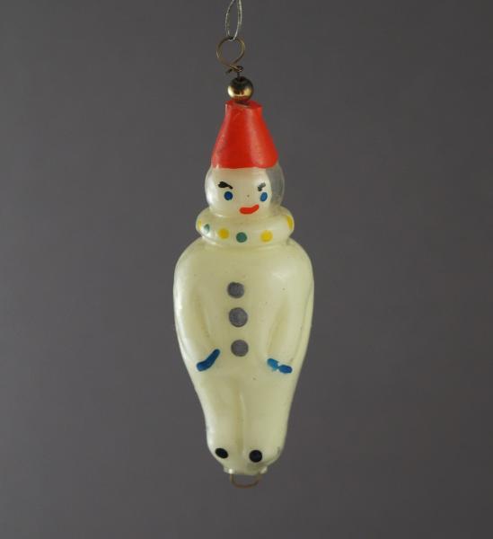Glass Ornament Clown, Gablonz ca. 1950