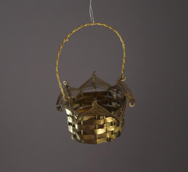 Körbchen aus Messing / Candy Container um 1920