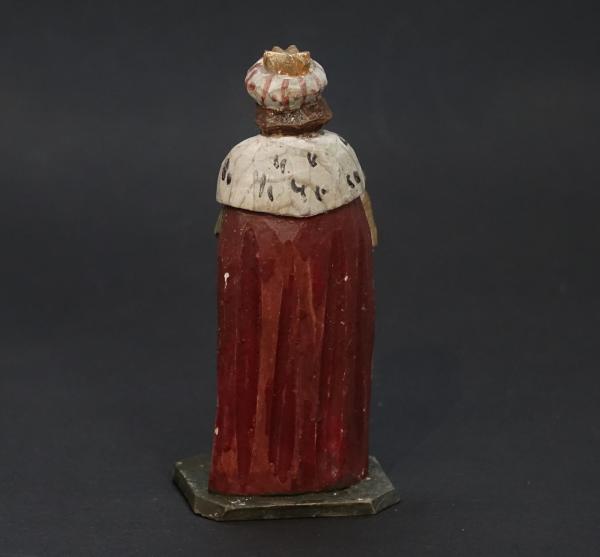 Grulicher Krippenfigur König " Balthasar ", ~ 1900  (10 cm)