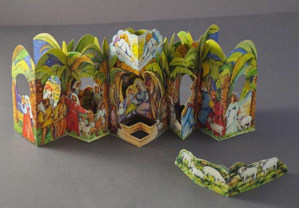 Cardboard Pop-up Nativity Scene, ~ 1965
