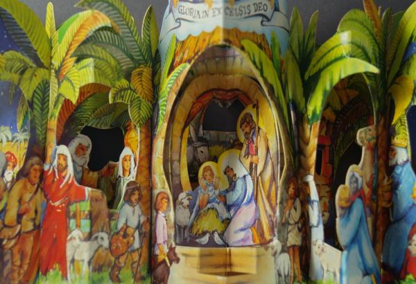 Cardboard Pop-up Nativity Scene, ~ 1965