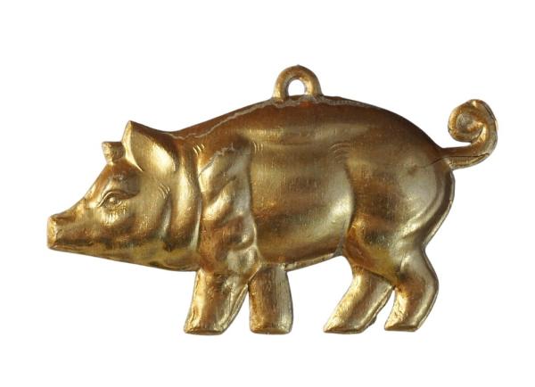 Schwein aus geprägtem Karton um 1940