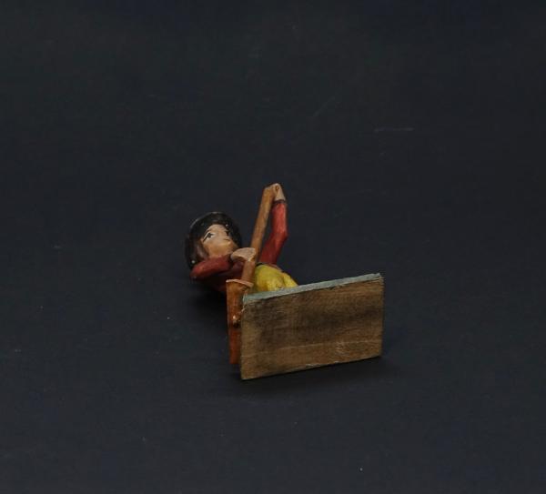 Grulicher Krippenfigur " Bauer mit Rechen " (7 cm)