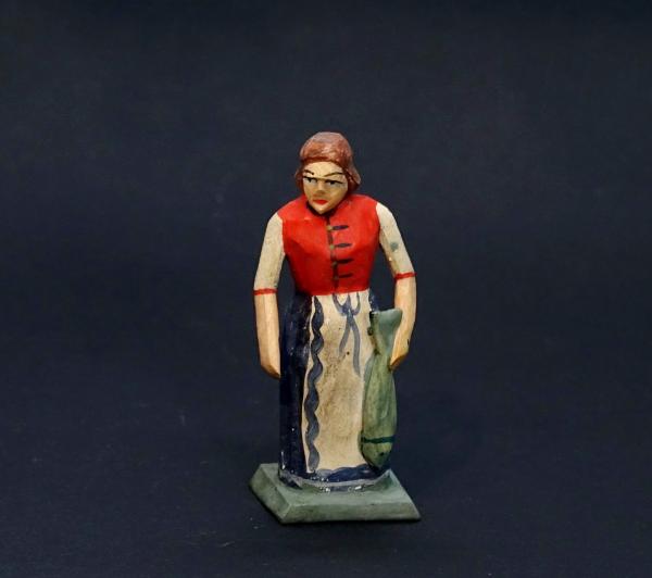 Grulich nativity figure " Women with Fish " (7 cm)