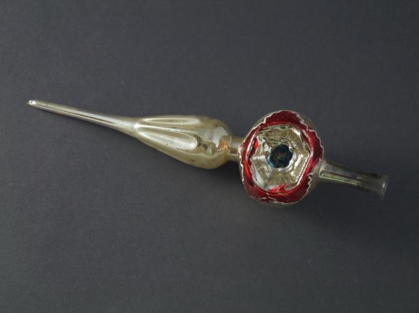 Antique indent Glass tree topper