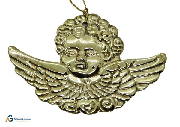 Engel aus geprägtem Blech, vergoldet, 1900