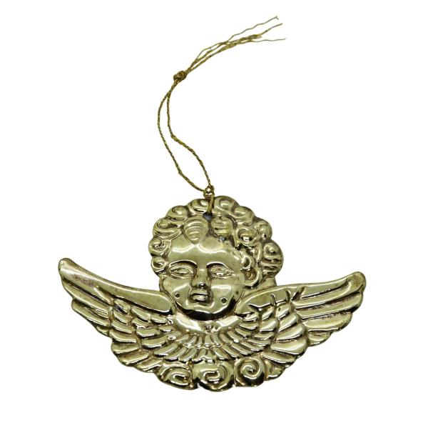 Engel aus geprägtem Blech, vergoldet, 1900