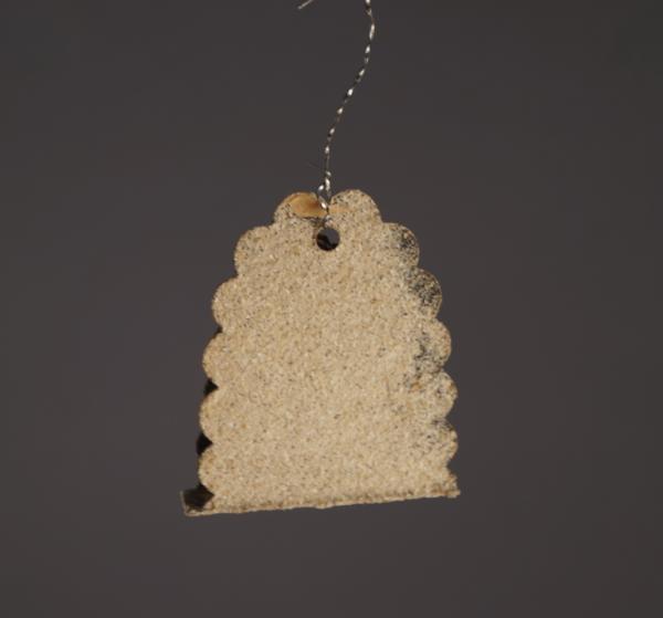 Beglimmertes Ornament mit Engel Oblate ~ 1930