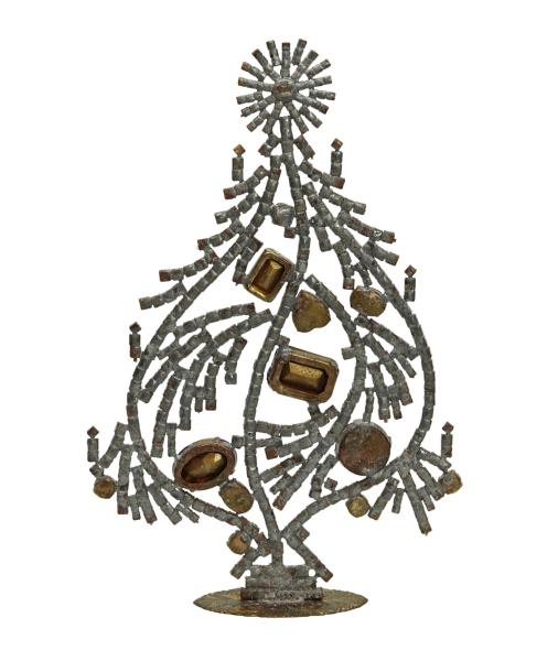 Bunter glitzernder Christbaum aus Strass Steinen - Gablonz