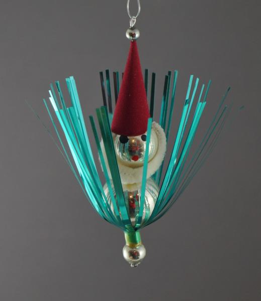 Beaded Glass Ornament, Santa