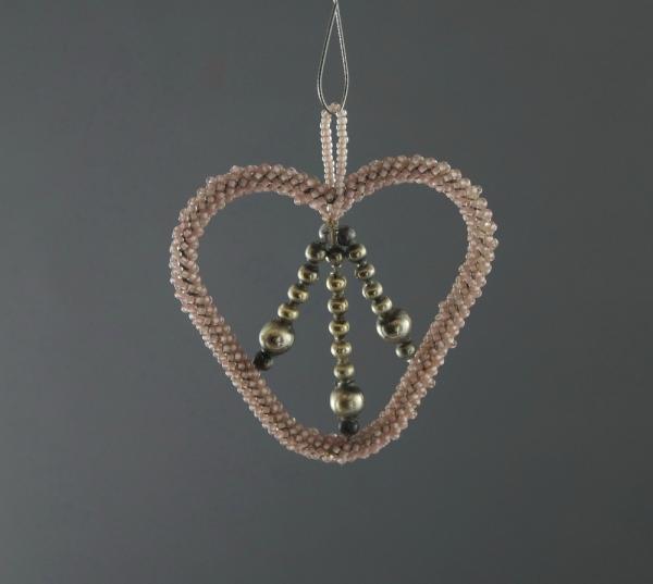 Gablonzer Jugendstil Ornament aus Sprengperlen  ~ 1920