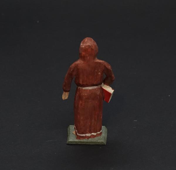 Grulicher Krippenfigur " Mönch mit Gebetsbuch " (7 cm)