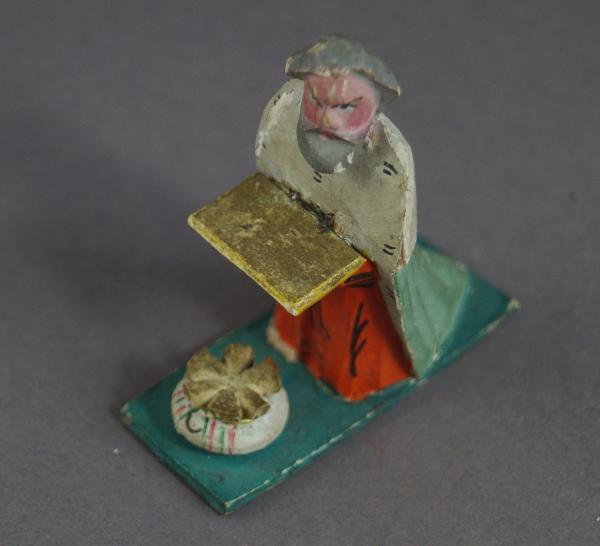 Grulicher Krippenfigur " Hl. König Melchior " um 1900   (7 cm)