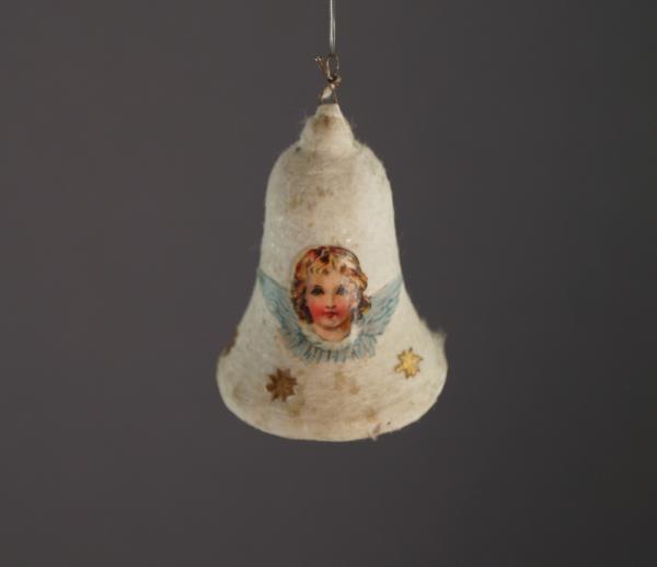 Glocke aus Watte mit Engel Oblate ~ 1920