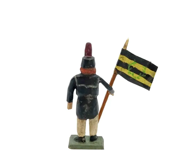 Grulicher Bergmann mit Fahne, um 1970  (7 cm)