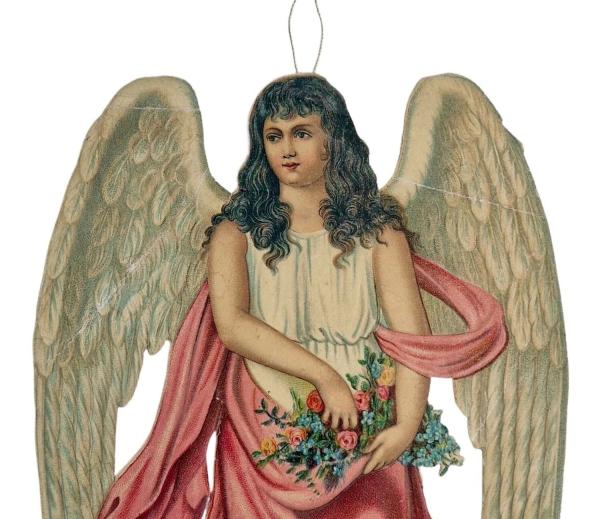 Angel with flowers around 1910