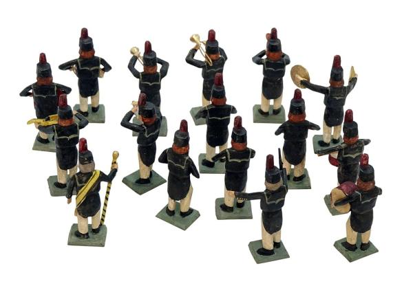 16 Grulicher Musikanten, Bergmann Bergbau Feuerwehr Kapelle (7 cm)