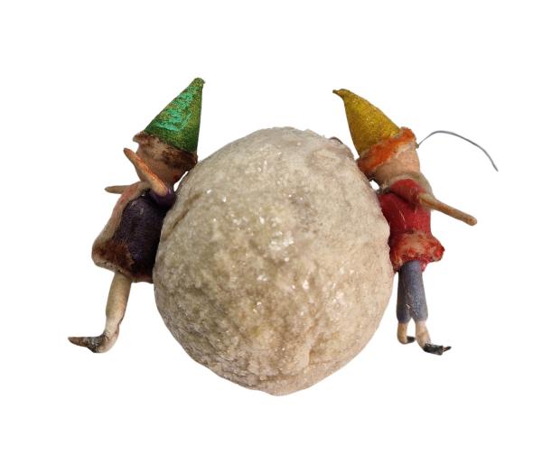 Gnomes on spun cotton ball