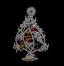 Bunter glitzernder Christbaum aus Strass Steinen - Gablonz