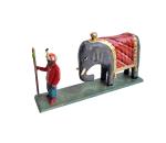 Grulicher Krippenfigur "Elefant mit Treiber" (5 cm)