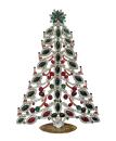 Bunter glitzernder Christbaum aus Strass Steinen - Gablonz, 30 cm