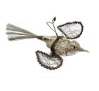 Antique Christmas tree ornament, bird with wire wings around 1920