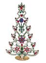 Bunter glitzernder Christbaum aus Strass Steinen - Gablonz, 31 cm