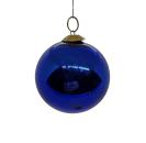 Cobalt blue Biedermeier Kugel,  Meisenthal Vergo  (6 cm)