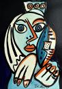 Peter Robert Keil (b. 1942 Züllichau), "My friend Pablo Picasso" Palma de Mallorca 95