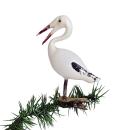 Storch aus Milchglas auf Zwicker um 1920