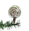 Antiker Christbaumschmuck um 1930, Rose auf Zwicker