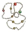 Antike Tinselkette mit Glasperlen, 140 cm, ~ 1910