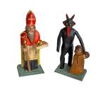 Grulich crib figurine, Devil / Krampus and Santa (7 cm)