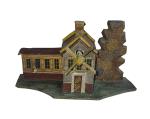 Antique Grulich nativity crib building, Watermill, around 1900