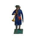 Antike Grulicher Krippenfigur / Hirte mit Flöte um 1900 (10 cm)