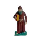 Antike Grulicher Krippenfigur / Mönch mit Gebetsbuch um 1900  (10 cm)