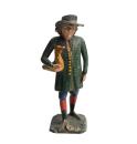 Antique grulich crib figurine, Gift bringer with duck, around 1900 (10 cm)