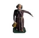 Antique grulich crib figurine, Gift bringer monk with jug, around 1900 (10 cm)