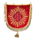 Antikes Rückenschild für, Ornat, Chormantel, Vestment, Pluviale, um 1900