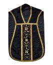 Antike schwarze Kasel, Ornat, Messgewand um 1900