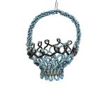 Antique beaded gablonz ornament, basket around 1930