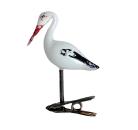 Storch aus Milchglas auf Zwicker um 1920