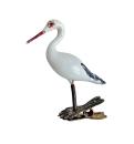 Milk glass stork on clip, around 1920