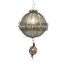 Antiker Christbaumschmuck, Kugel mit leonischen Drähten um 1920