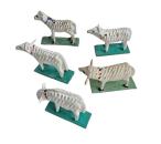 5 antike Grulicher Schafe, um 1920